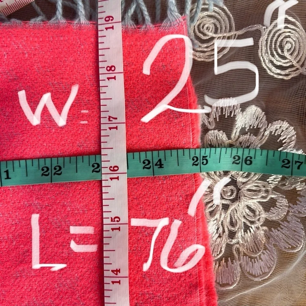 GAP Pink and Baby Blue Patterned Scarf 100% acetate